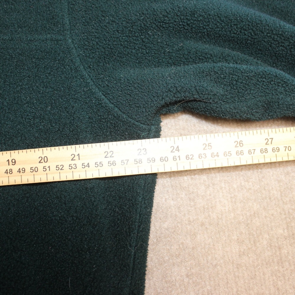 Woolrich Polartec Fleece Pullover Mens Large Green Snap Neck Made in USA Vintage - Picture 3 of 6